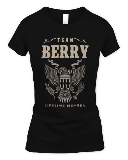 BERRY TP06-K82 – Personalized Classic Style Apparel “Team NAME Lifetime Member” - Women's Standard T-Shirt - Black
