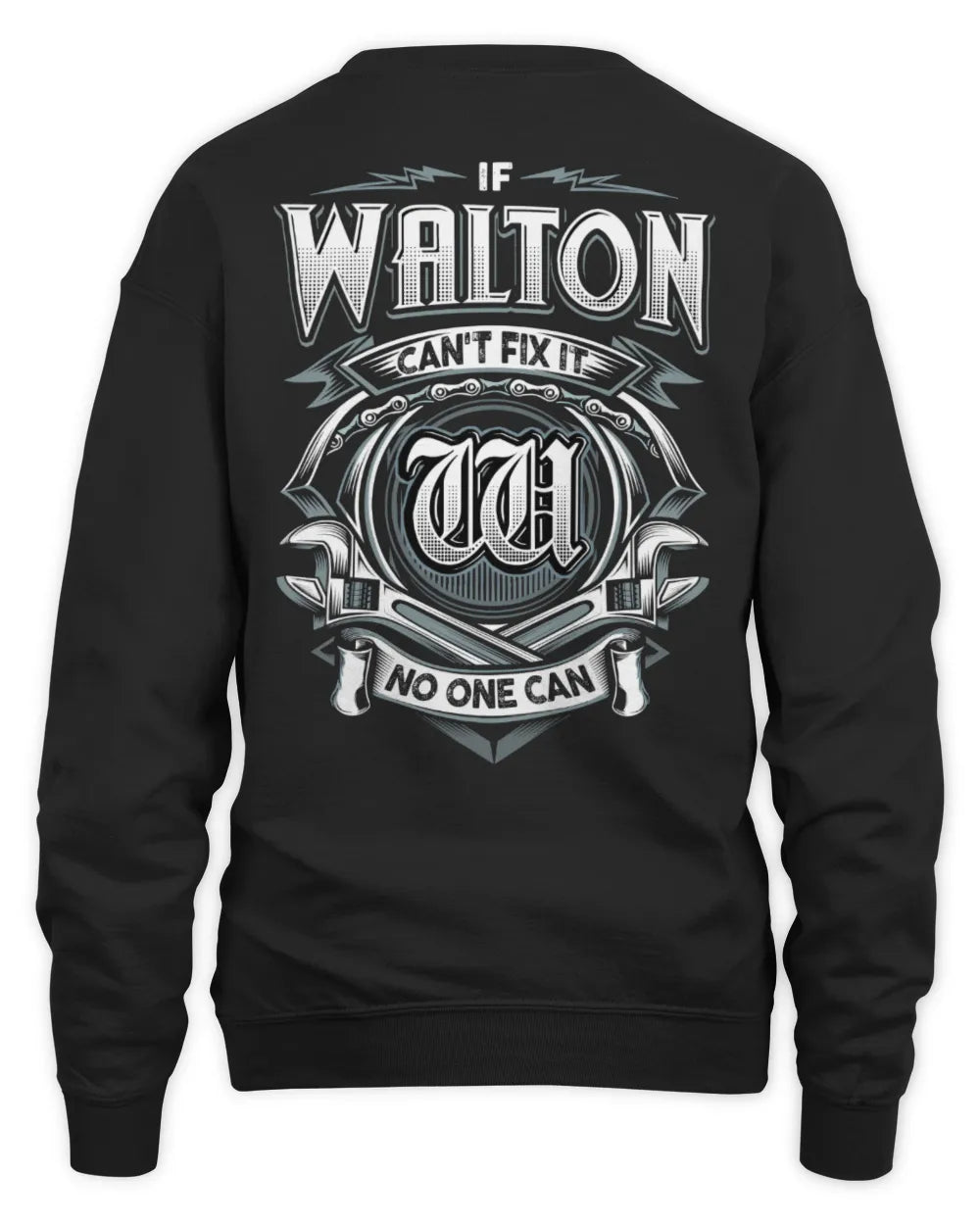 WALTON AP81-K4-626 - Personalized Ahmed Quote Apparel “If Ahmed Can't Fix It, No One Can” - Unisex Sweatshirt - Black