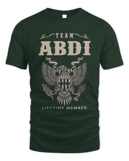 ABDI TP06-K82 – Personalized Classic Style Apparel “Team NAME Lifetime Member” - Unisex Standard T-Shirt - Forest Green
