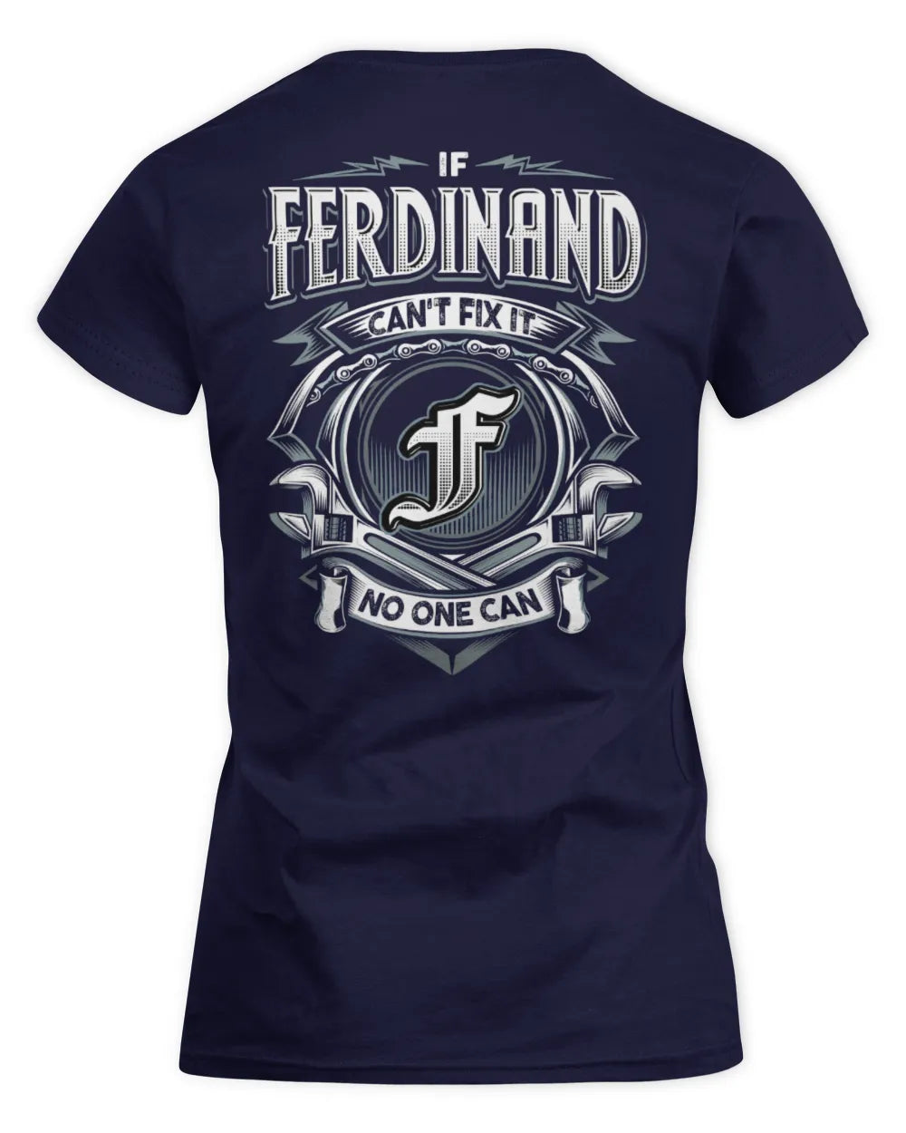 FERDINAND AP81-K4-626 - Personalized Ahmed Quote Apparel “If Ahmed Can't Fix It, No One Can” - Women's Standard T-Shirt - Navy
