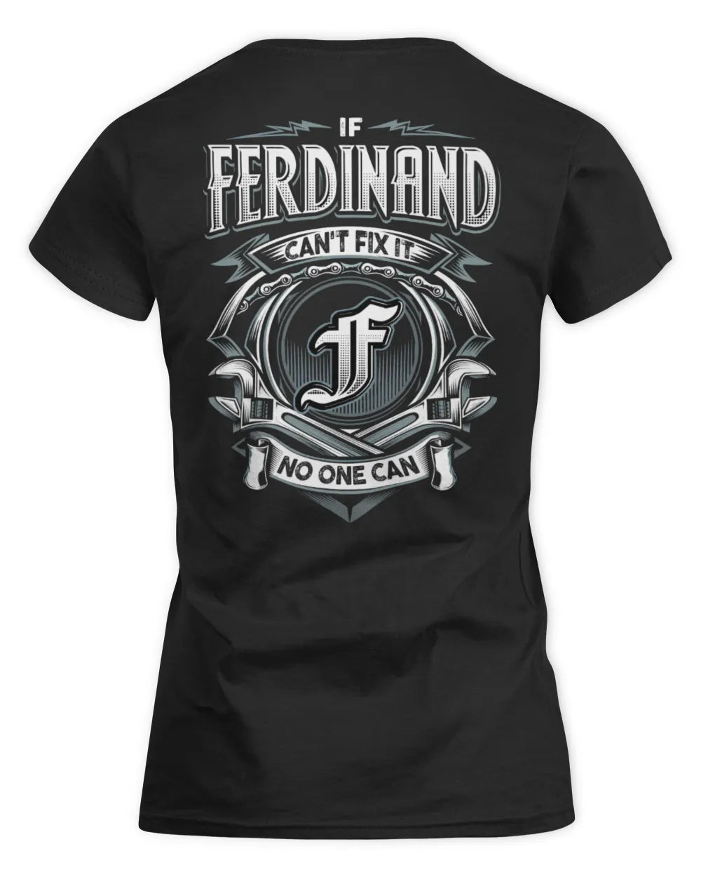 FERDINAND AP81-K4-626 - Personalized Ahmed Quote Apparel “If Ahmed Can't Fix It, No One Can” - Women's Standard T-Shirt - Black