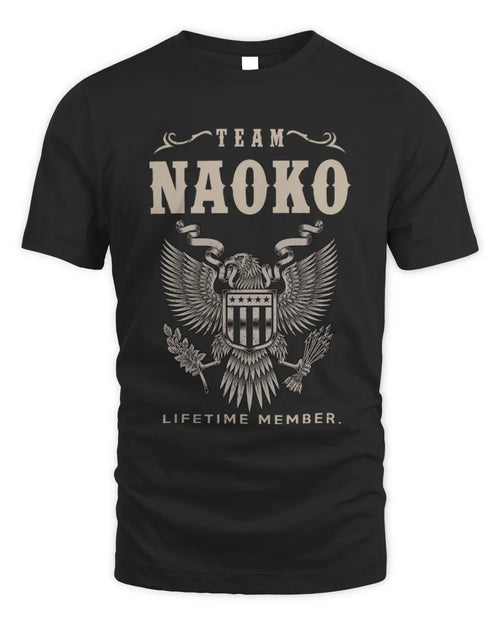 NAOKO TP06-K82 – Personalized Classic Style Apparel “Team NAME Lifetime Member” - Unisex Standard T-Shirt - Black