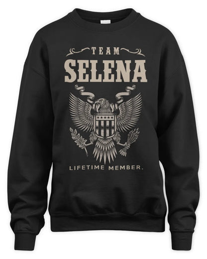 SELENA TP06-K82 – Personalized Classic Style Apparel “Team NAME Lifetime Member” - Unisex Sweatshirt - Black