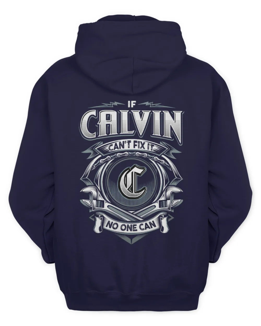 CALVIN AP81-K4-626 - Personalized Ahmed Quote Apparel “If Ahmed Can't Fix It, No One Can” - Unisex Hoodie - Navy