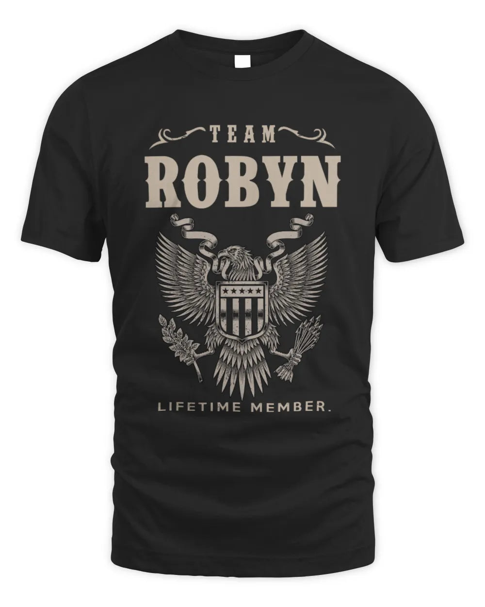 ROBYN TP06-K82 – Personalized Classic Style Apparel “Team NAME Lifetime Member” - Unisex Standard T-Shirt - Black