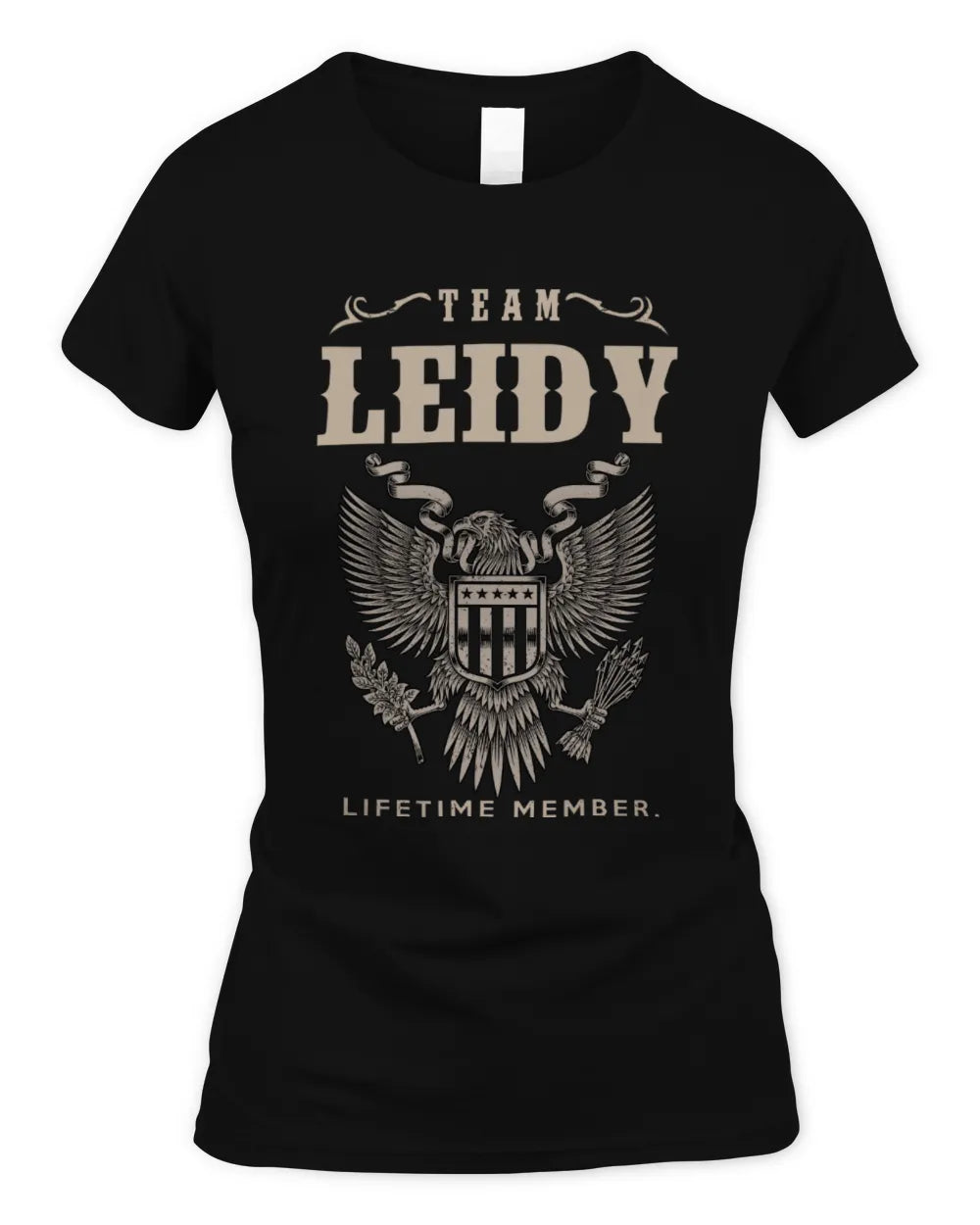 LEIDY TP06-K82 – Personalized Classic Style Apparel “Team NAME Lifetime Member” - Women's Standard T-Shirt - Black