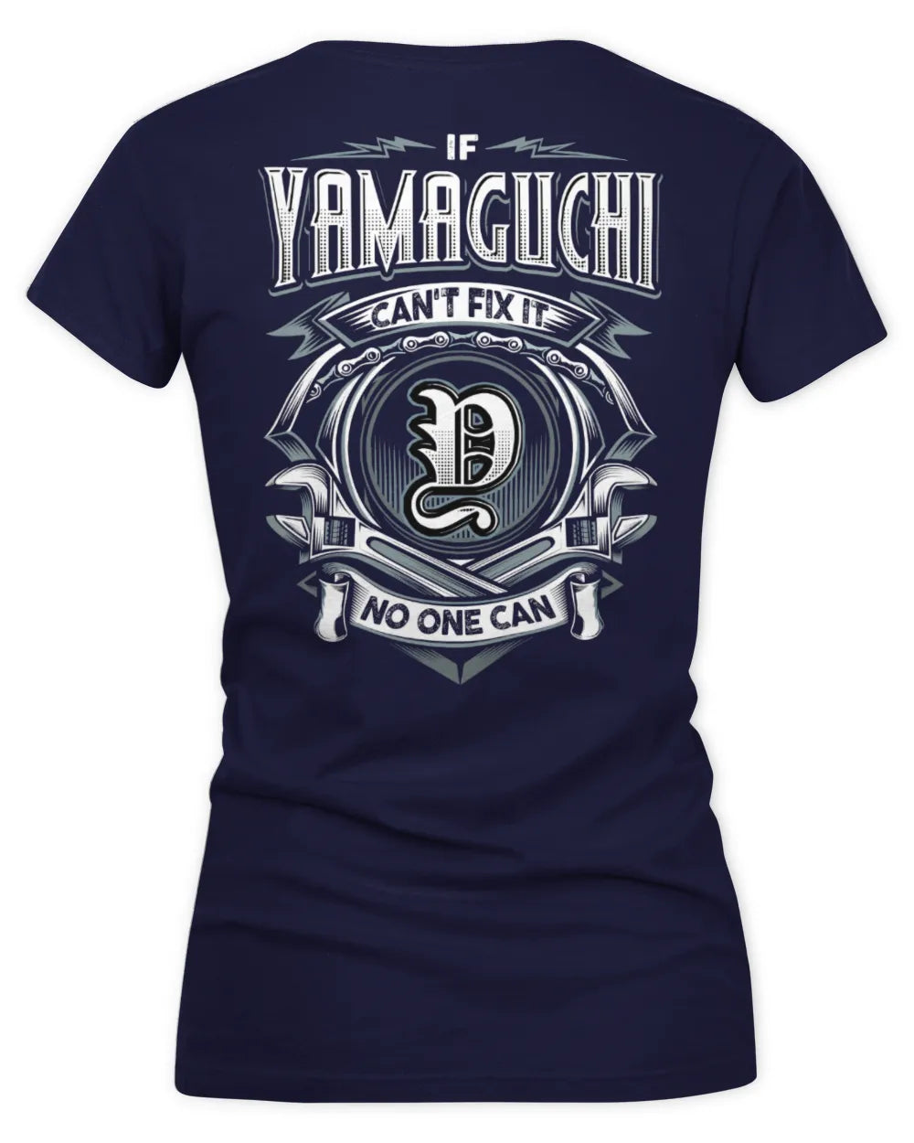 YAMAGUCHI AP81-K4-626 - Personalized Ahmed Quote Apparel “If Ahmed Can't Fix It, No One Can” - Women's V-Neck T-Shirt - Navy