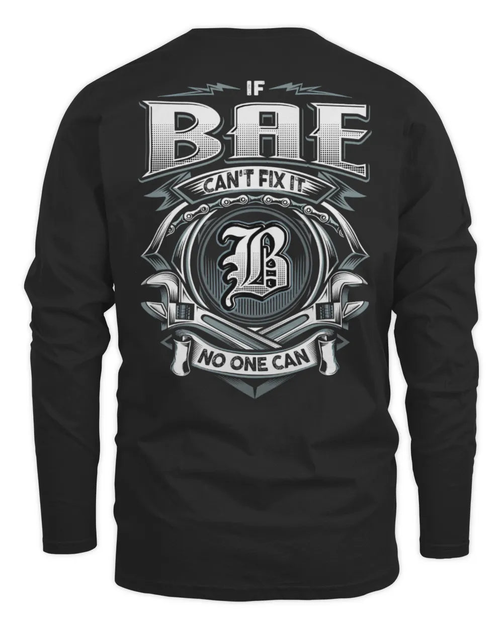 BAE AP81-K4-626 - Personalized Ahmed Quote Apparel “If Ahmed Can't Fix It, No One Can” - Men's Long Sleeved T-Shirt - Black