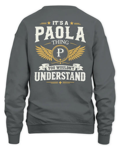 PAOLA KT06-M008 It’s a [NAME] Thing – You Wouldn’t Understand | Personalized Vintage T-Shirt - Unisex Sweatshirt - Charcoal