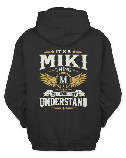 MIKI KT06-M008 It’s a [NAME] Thing – You Wouldn’t Understand | Personalized Vintage T-Shirt - Unisex Hoodie - Black
