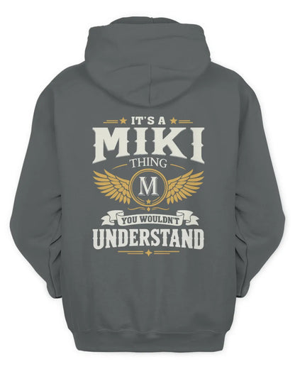 MIKI KT06-M008 It’s a [NAME] Thing – You Wouldn’t Understand | Personalized Vintage T-Shirt - Unisex Hoodie - Charcoal
