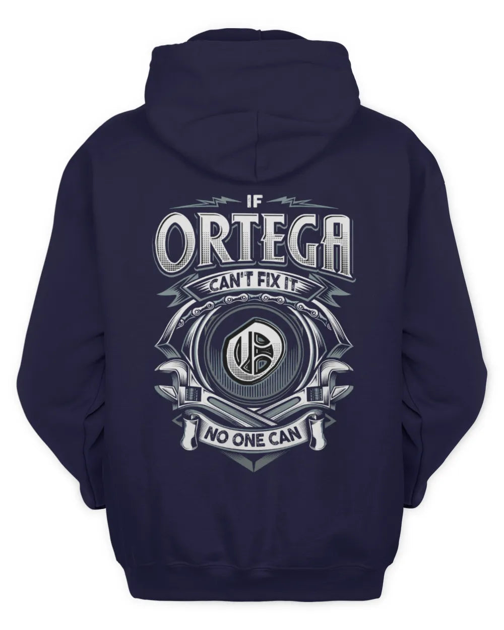 ORTEGA AP81-K4-626 - Personalized Ahmed Quote Apparel “If Ahmed Can't Fix It, No One Can” - Unisex Hoodie - Navy
