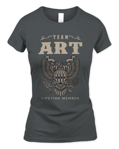 ART TP06-K82 – Personalized Classic Style Apparel “Team NAME Lifetime Member” - Women's Standard T-Shirt - Charcoal