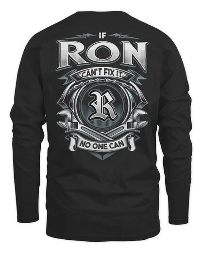 RON AP81-K4-626 - Personalized Ahmed Quote Apparel “If Ahmed Can't Fix It, No One Can” - Men's Long Sleeved T-Shirt - Black