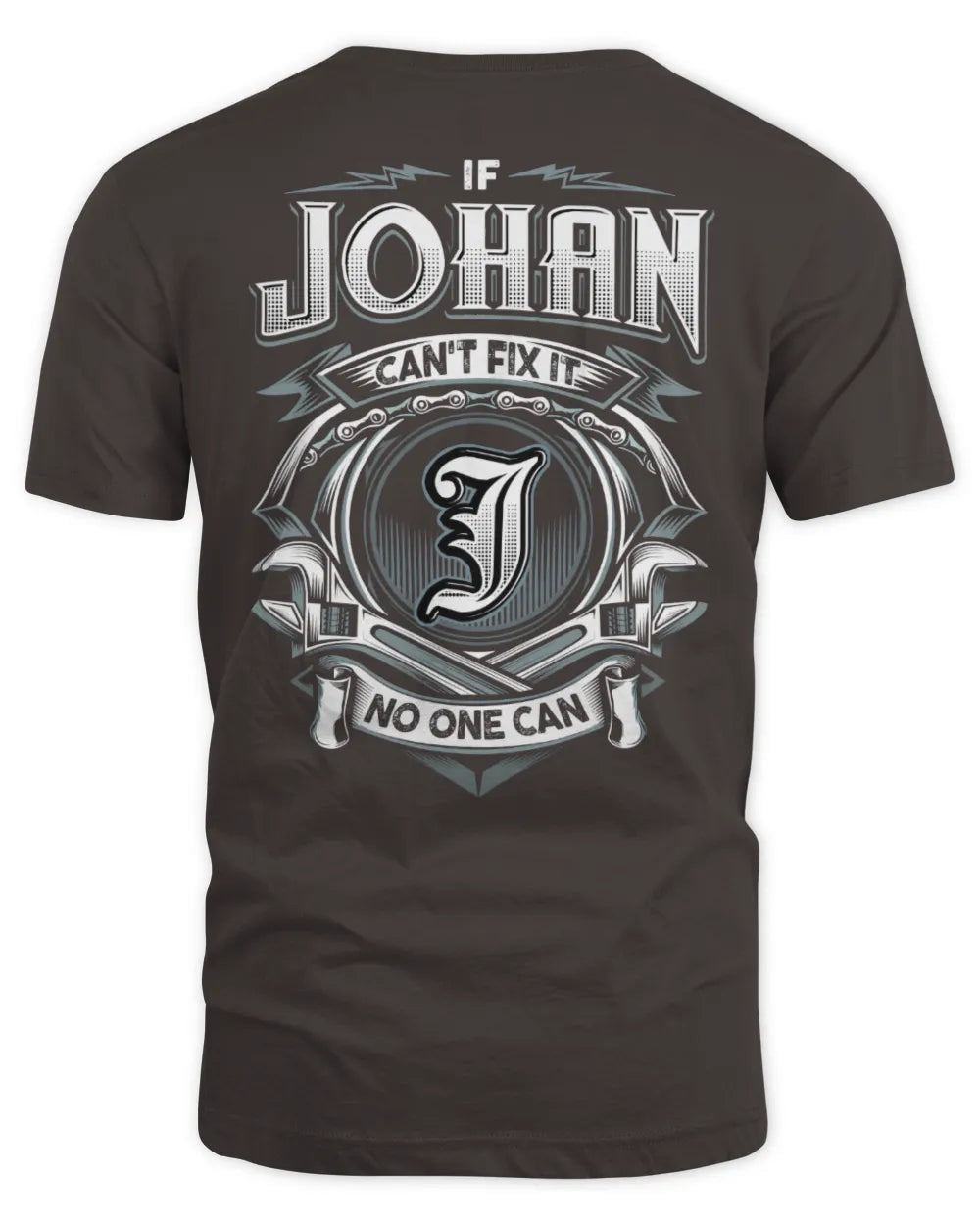 JOHAN AP81-K4-626 - Personalized Ahmed Quote Apparel “If Ahmed Can't Fix It, No One Can” - Unisex Standard T-Shirt - Dark Chocolate