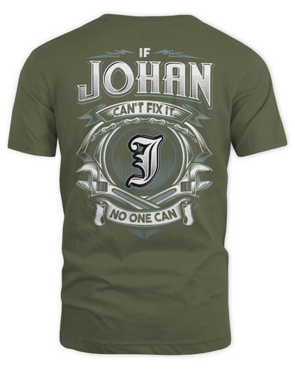JOHAN AP81-K4-626 - Personalized Ahmed Quote Apparel “If Ahmed Can't Fix It, No One Can” - Unisex Standard T-Shirt - Military Green