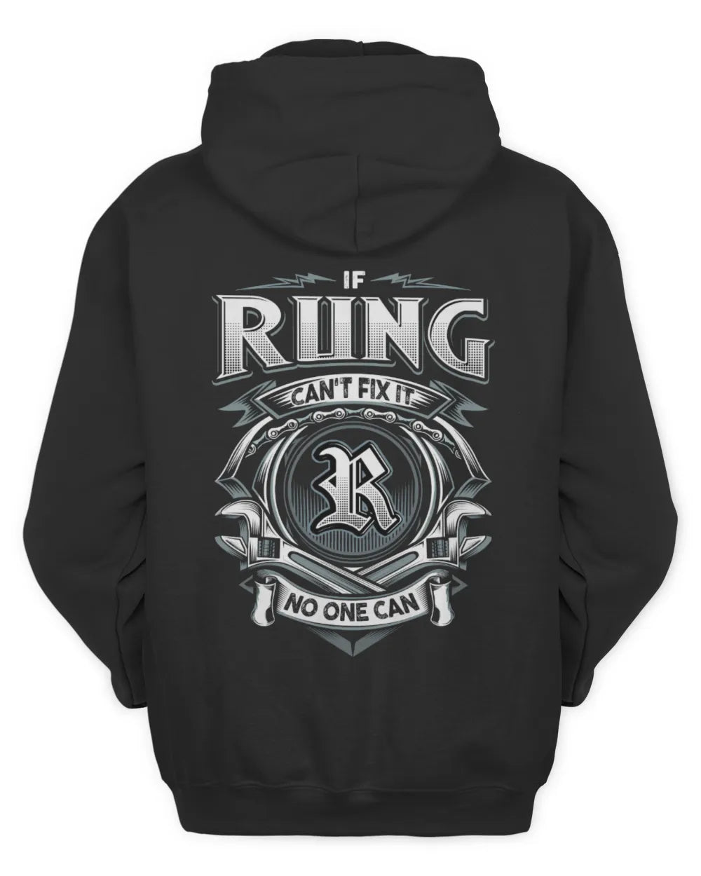 RUNG AP81-K4-626 - Personalized Ahmed Quote Apparel “If Ahmed Can't Fix It, No One Can” - Unisex Hoodie - Black