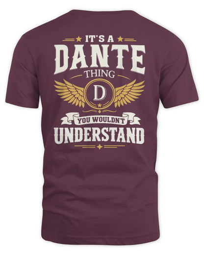 DANTE KT06-M008 It’s a [NAME] Thing – You Wouldn’t Understand | Personalized Vintage T-Shirt - Unisex Standard T-Shirt - Maroon