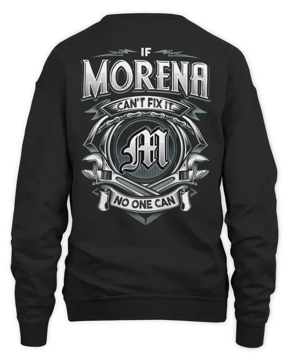 MORENA AP81-K4-626 - Personalized Ahmed Quote Apparel “If Ahmed Can't Fix It, No One Can” - Unisex Sweatshirt - Black