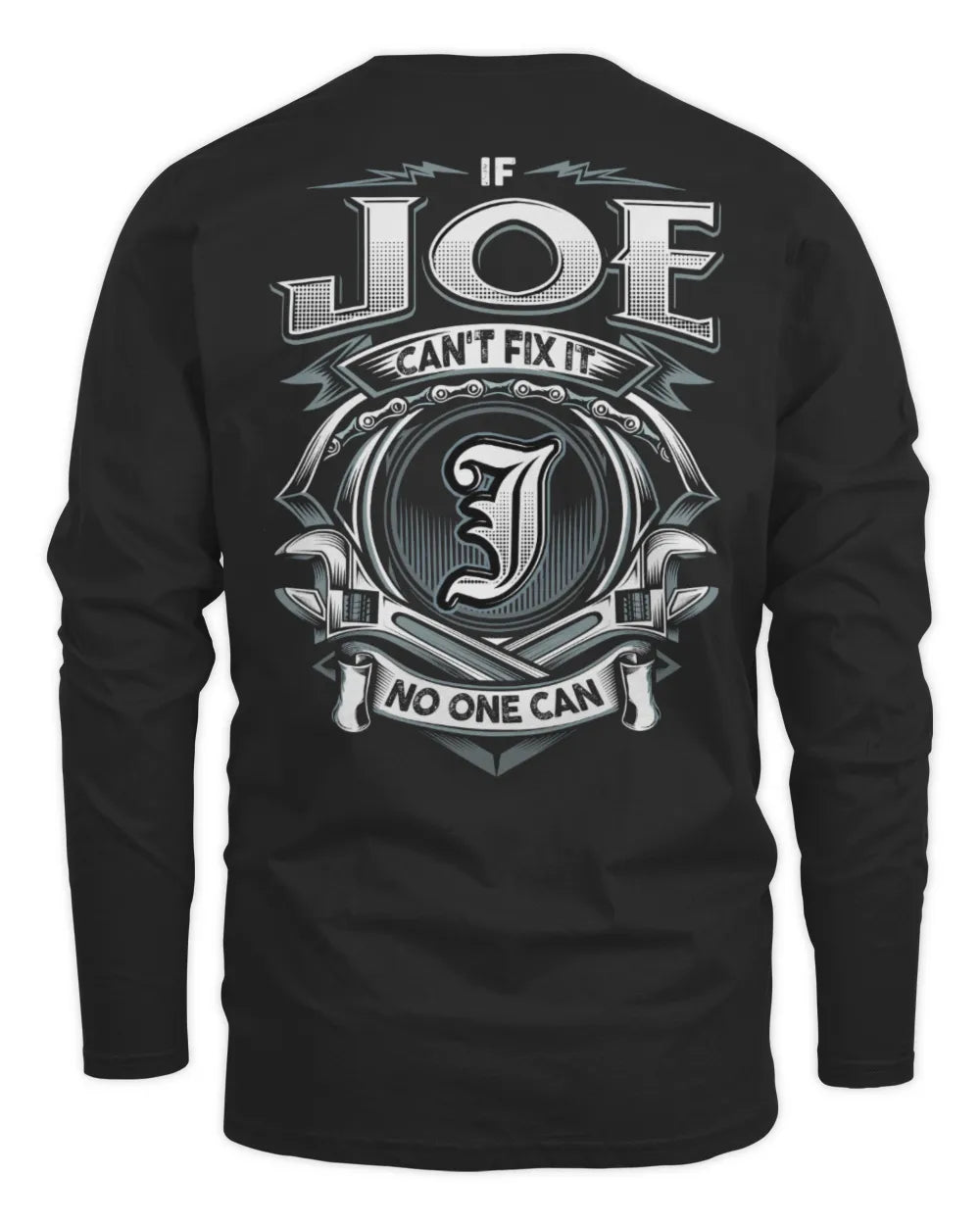 JOE AP81-K4-626 - Personalized Ahmed Quote Apparel “If Ahmed Can't Fix It, No One Can” - Men's Long Sleeved T-Shirt - Black