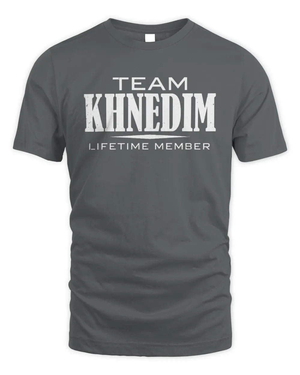 KHNEDIM BL62-K4-128 - Personalized “Team NAME Lifetime Member” - Unisex Standard T-Shirt - Charcoal