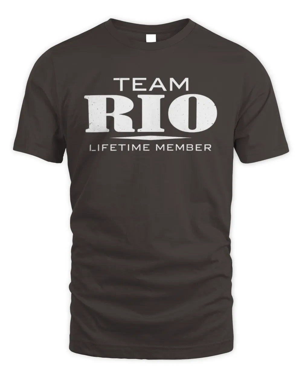 RIO BL62-K4-128 - Personalized “Team NAME Lifetime Member” - Unisex Standard T-Shirt - Dark Chocolate
