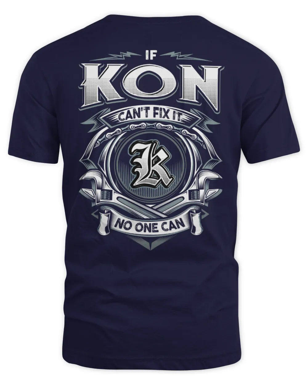 KON AP81-K4-626 - Personalized Ahmed Quote Apparel “If Ahmed Can't Fix It, No One Can” - Unisex Standard T-Shirt - Navy