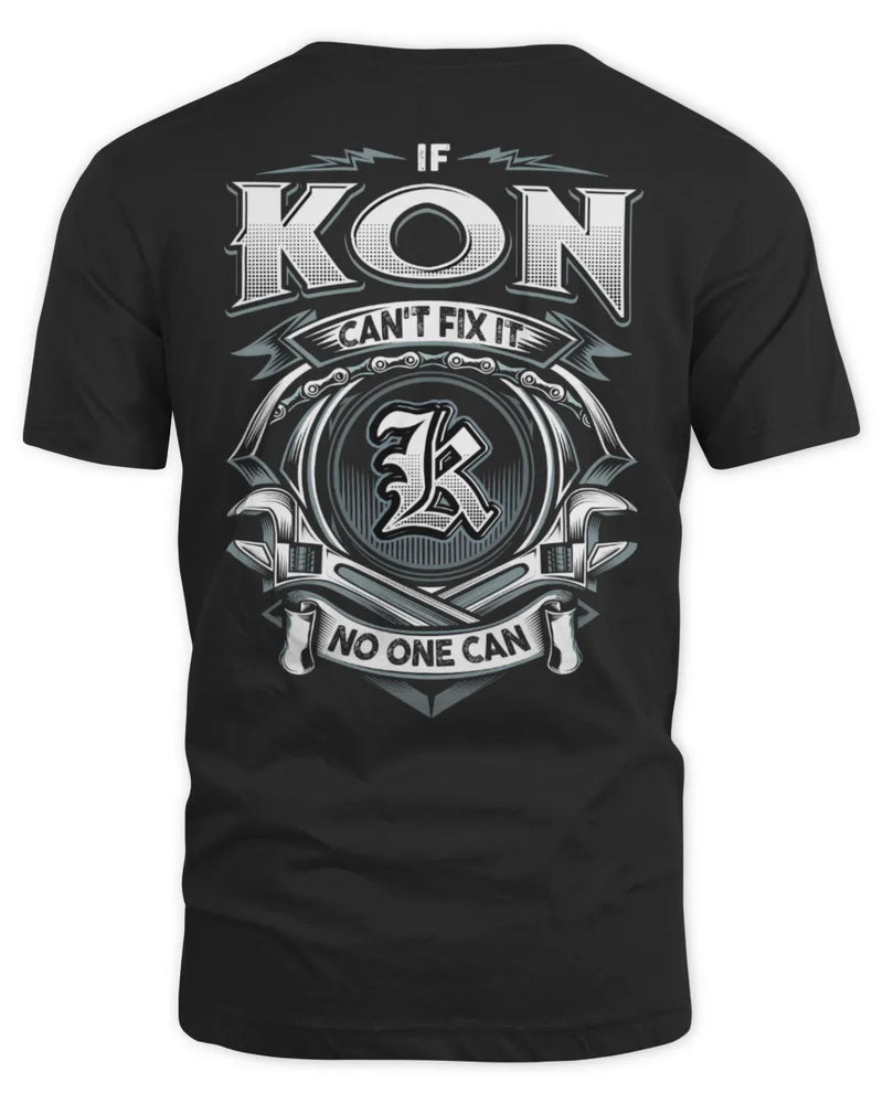 KON AP81-K4-626 - Personalized Ahmed Quote Apparel “If Ahmed Can't Fix It, No One Can” - Unisex Standard T-Shirt - Black