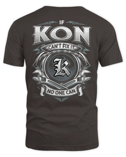 KON AP81-K4-626 - Personalized Ahmed Quote Apparel “If Ahmed Can't Fix It, No One Can” - Unisex Standard T-Shirt - Dark Chocolate