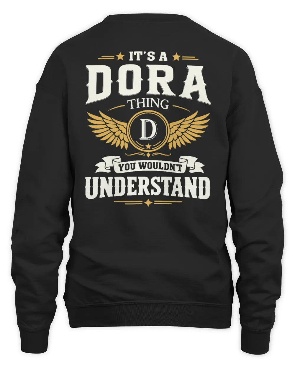 DORA KT06-M008 It’s a [NAME] Thing – You Wouldn’t Understand | Personalized Vintage T-Shirt - Unisex Sweatshirt - Black