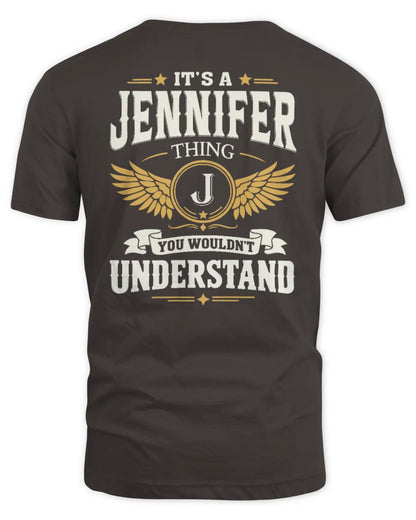 JENNIFER KT06-M008 It’s a [NAME] Thing – You Wouldn’t Understand | Personalized Vintage T-Shirt - Unisex Standard T-Shirt - Dark Chocolate