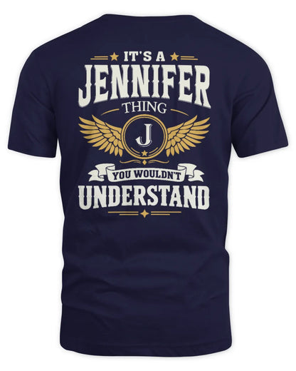 JENNIFER KT06-M008 It’s a [NAME] Thing – You Wouldn’t Understand | Personalized Vintage T-Shirt - Unisex Standard T-Shirt - Navy
