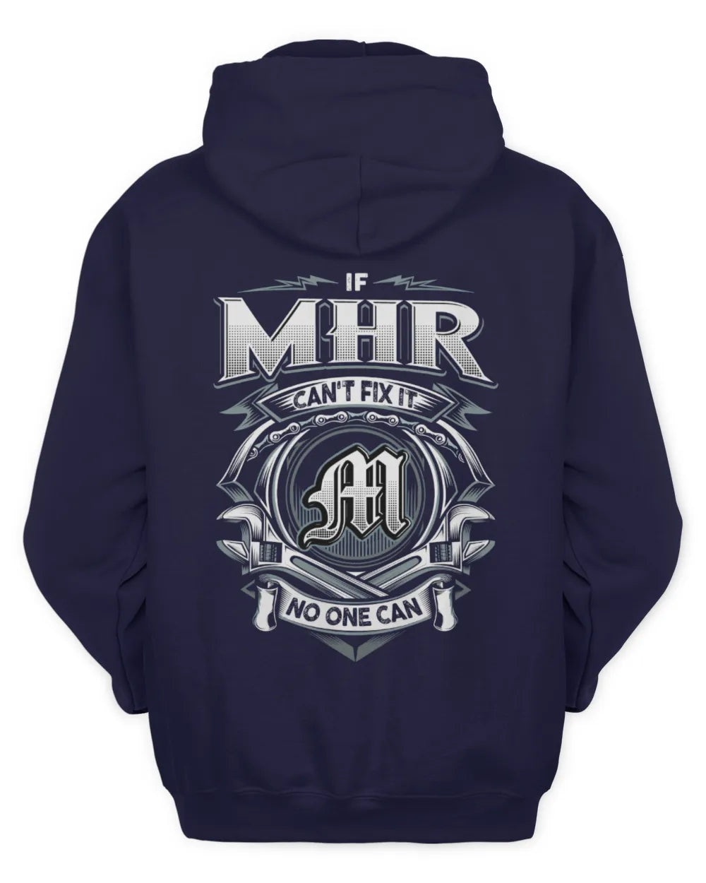MHR AP81-K4-626 - Personalized Ahmed Quote Apparel “If Ahmed Can't Fix It, No One Can” - Unisex Hoodie - Navy