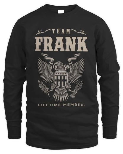 FRANK TP06-K82 – Personalized Classic Style Apparel “Team NAME Lifetime Member” - Men's Long Sleeved T-Shirt - Black