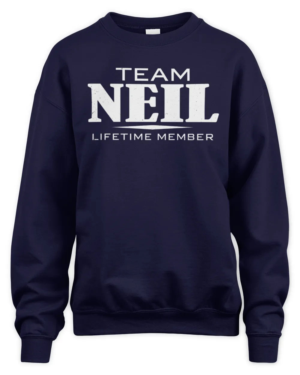 NEIL BL62-K4-128 - Personalized “Team NAME Lifetime Member” - Unisex Sweatshirt - Navy
