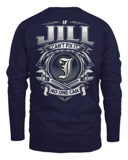 JILL AP81-K4-626 - Personalized Ahmed Quote Apparel “If Ahmed Can't Fix It, No One Can” - Men's Long Sleeved T-Shirt - Navy