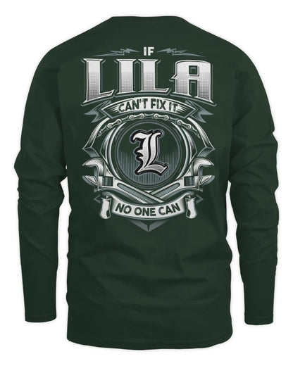 LILA AP81-K4-626 - Personalized Ahmed Quote Apparel “If Ahmed Can't Fix It, No One Can” - Men's Long Sleeved T-Shirt - Forest Green