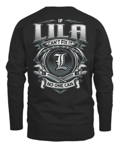 LILA AP81-K4-626 - Personalized Ahmed Quote Apparel “If Ahmed Can't Fix It, No One Can” - Men's Long Sleeved T-Shirt - Black
