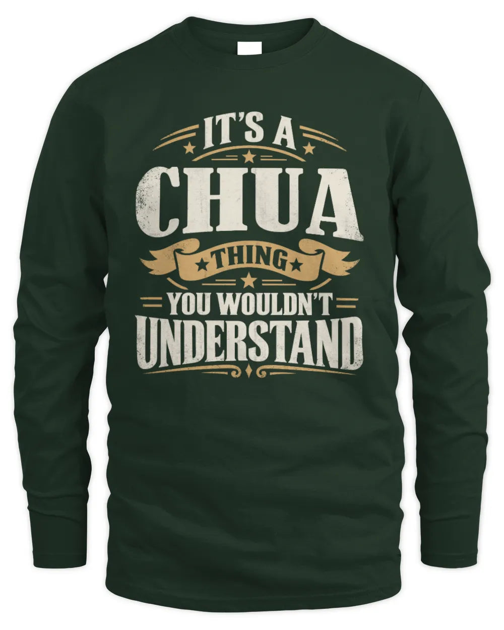 CHUA P08 TH51 - Personalized “It’s a/an [NAME] Thing – You Wouldn’t Understand” Shirt - Men's Long Sleeved T-Shirt - Forest Green