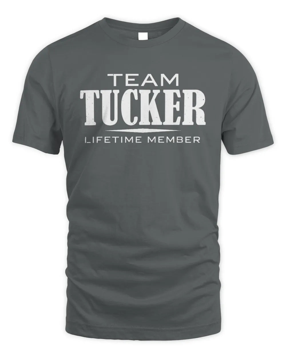 TUCKER BL62-K4-128 - Personalized “Team NAME Lifetime Member” - Unisex Standard T-Shirt - Charcoal