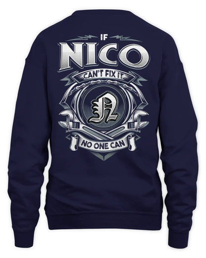 NICO AP81-K4-626 - Personalized Ahmed Quote Apparel “If Ahmed Can't Fix It, No One Can” - Unisex Sweatshirt - Navy
