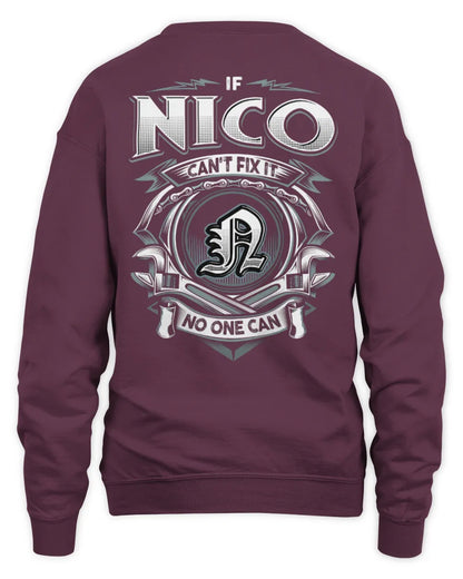 NICO AP81-K4-626 - Personalized Ahmed Quote Apparel “If Ahmed Can't Fix It, No One Can” - Unisex Sweatshirt - Maroon