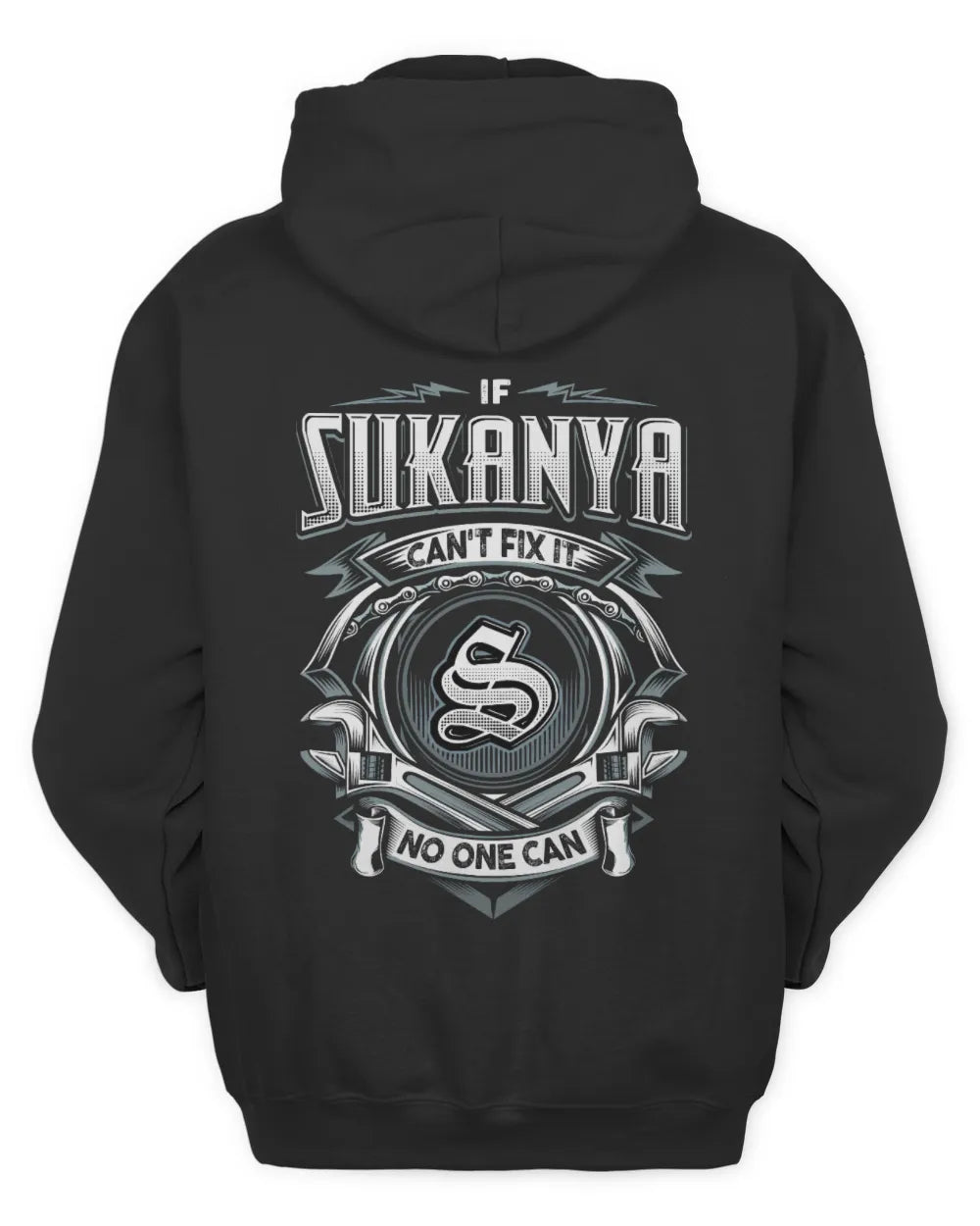 SUKANYA AP81-K4-626 - Personalized Ahmed Quote Apparel “If Ahmed Can't Fix It, No One Can” - Unisex Hoodie - Black