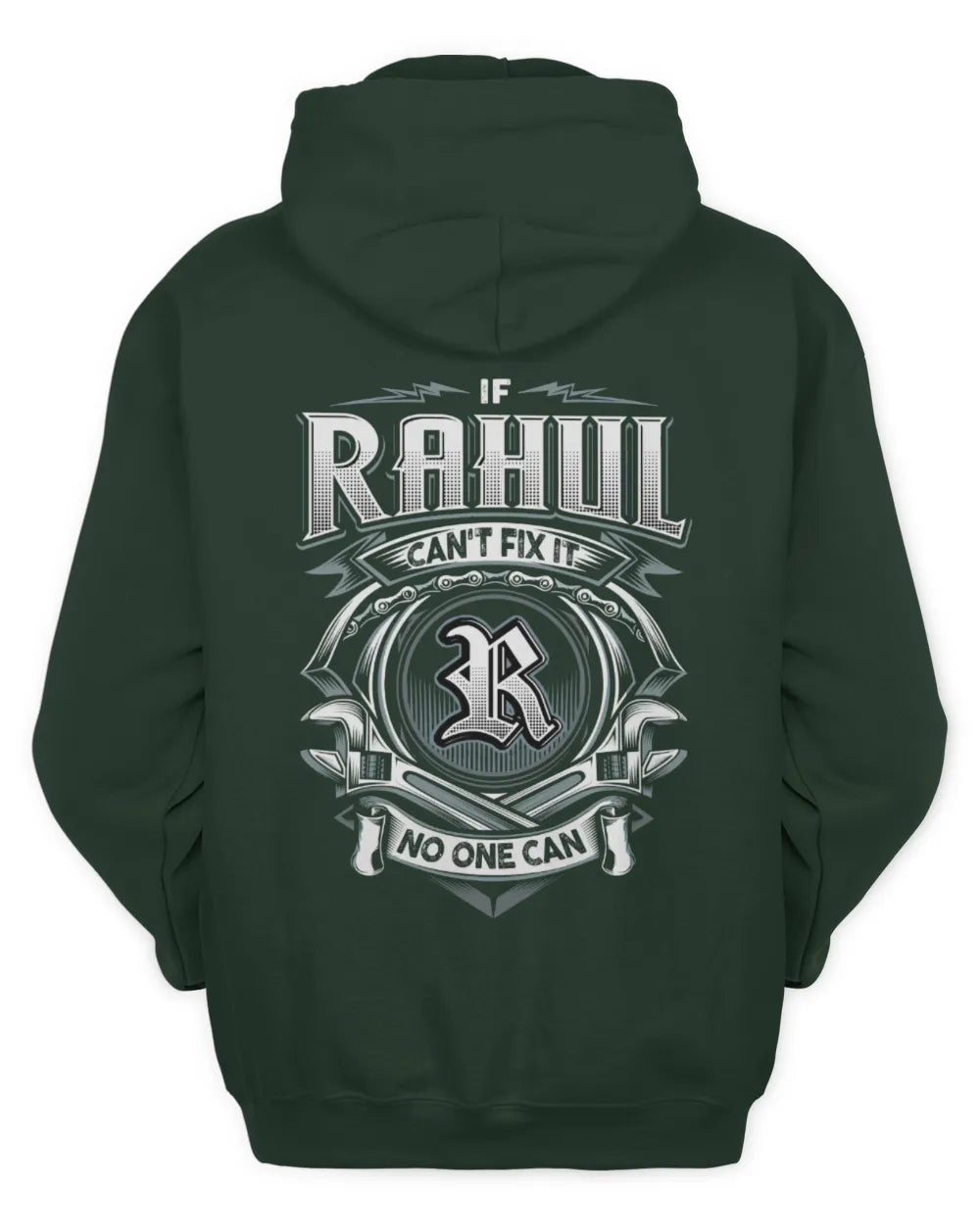 RAHUL AP81-K4-626 - Personalized Ahmed Quote Apparel “If Ahmed Can't Fix It, No One Can” - Unisex Hoodie - Forest Green