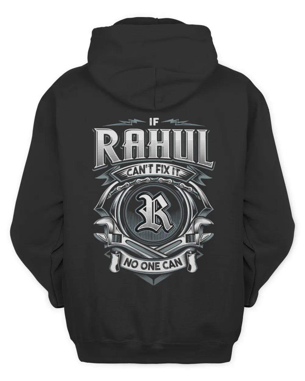 RAHUL AP81-K4-626 - Personalized Ahmed Quote Apparel “If Ahmed Can't Fix It, No One Can” - Unisex Hoodie - Black