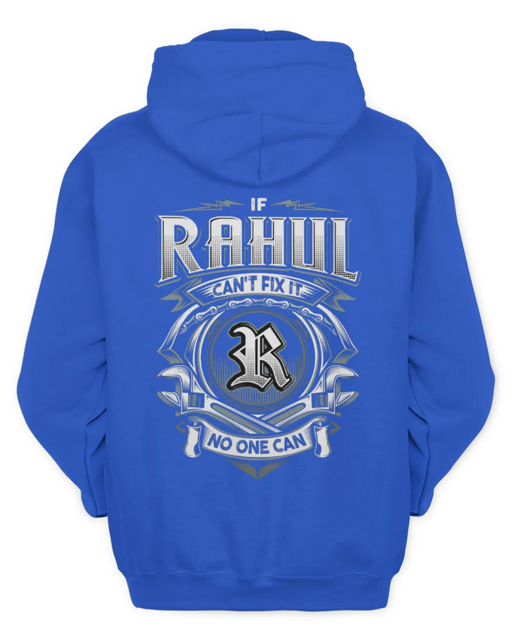 RAHUL AP81-K4-626 - Personalized Ahmed Quote Apparel “If Ahmed Can't Fix It, No One Can” - Unisex Hoodie - Royal