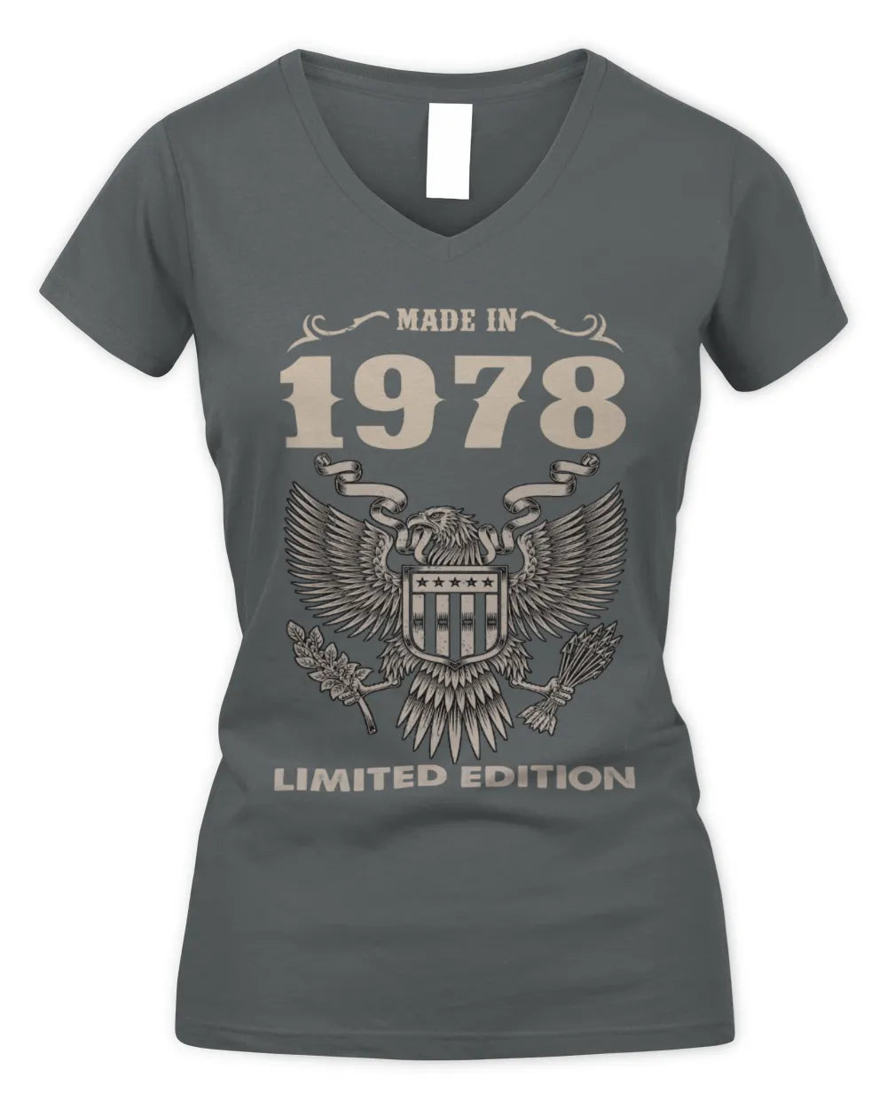 1978 HH89-K2 – Classic Birth Year Limited Edition T-Shirt - Women's V-Neck T-Shirt - Charcoal