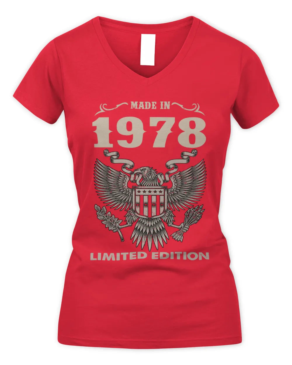 1978 HH89-K2 – Classic Birth Year Limited Edition T-Shirt - Women's V-Neck T-Shirt - Red