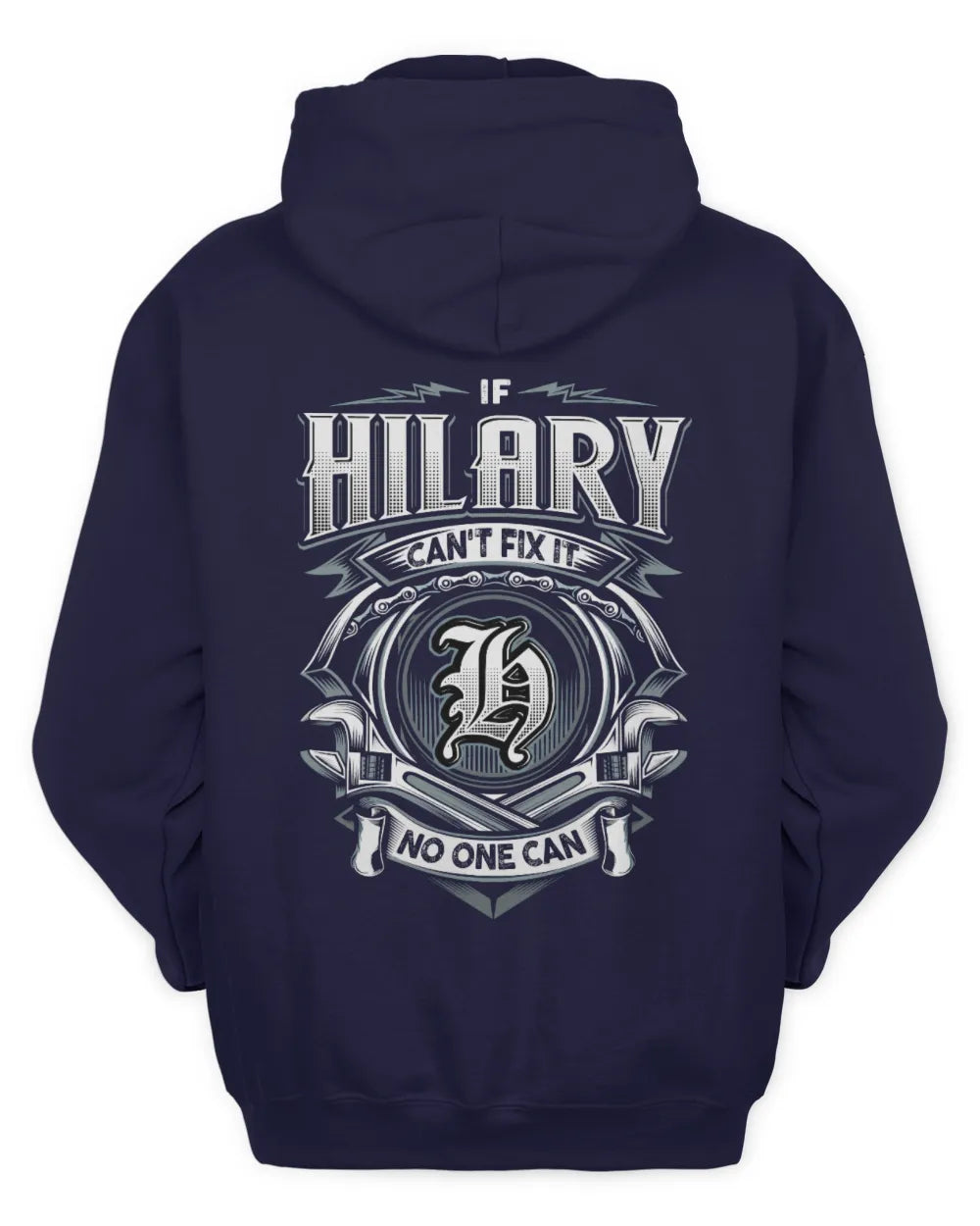 HILARY AP81-K4-626 - Personalized Ahmed Quote Apparel “If Ahmed Can't Fix It, No One Can” - Unisex Hoodie - Navy