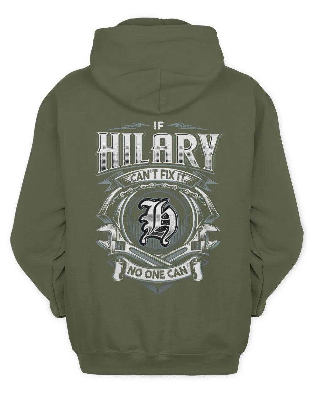 HILARY AP81-K4-626 - Personalized Ahmed Quote Apparel “If Ahmed Can't Fix It, No One Can” - Unisex Hoodie - Military Green